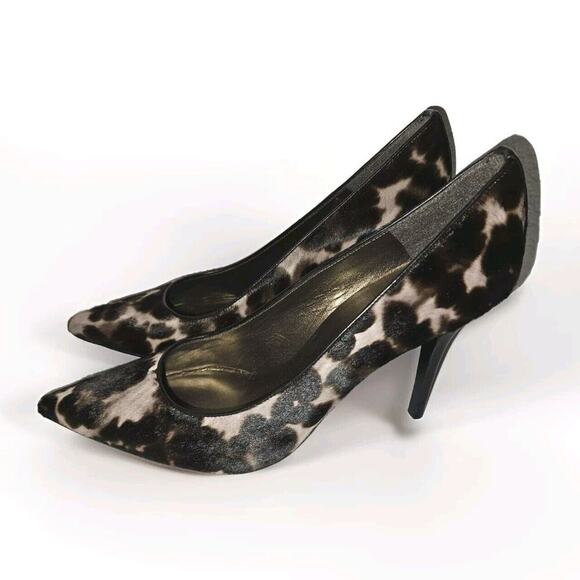 New! Stuart Weitzman Pipe Nouveau Calf Hair Leopard Print Pumps Size 10 - Picture 2 of 11